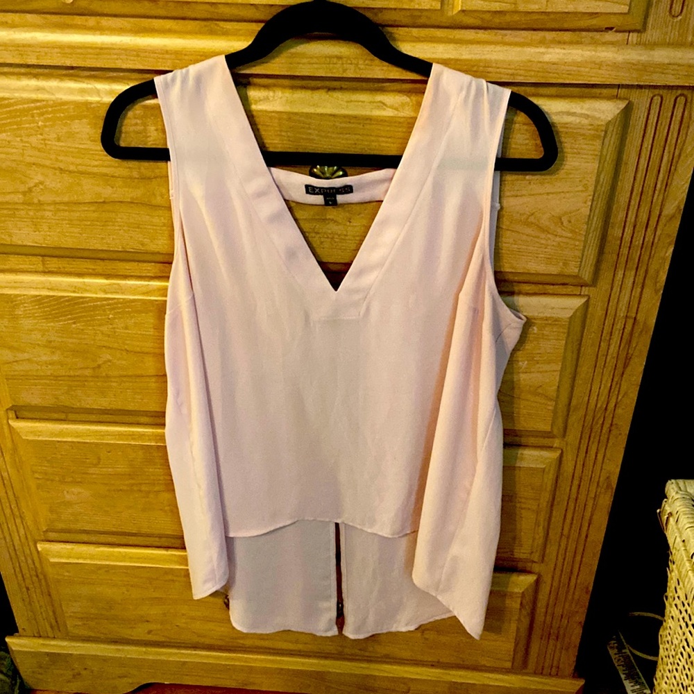 Express blouse.  Very feminine and romantic.  Sheer material.